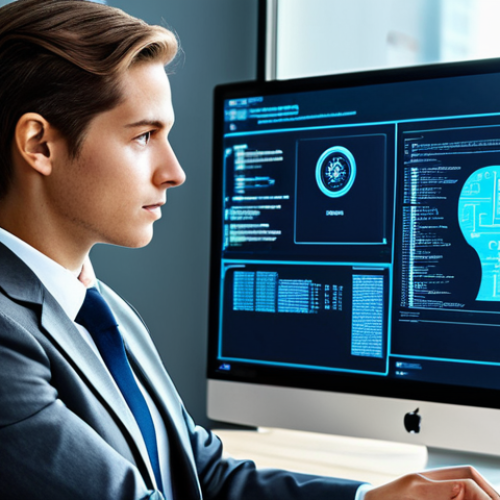 Digital Law Professional**

"A young, professional lawyer, fully clothed in a modern business suit, working on a computer with a futuristic interface displaying legal code, set in a bright, contemporary office. Safe for work, appropriate content, perfect anatomy, correct proportions, professional, modest clothing, family-friendly, high quality, well-formed hands, proper finger count, natural body proportions."

**