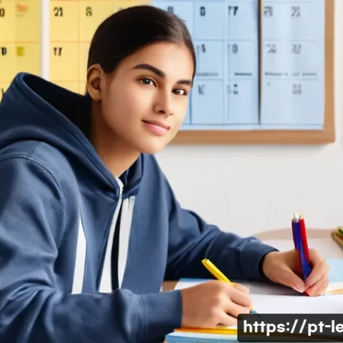 법무사 시험에서 합격률을 높이는 스터디 방법 - **Realistic Study Planning & Organization**
    "A diligent young adult, appearing to be in their la...