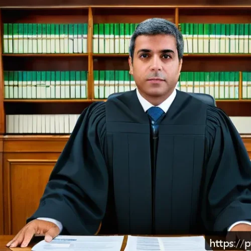 Home 17 법무사 시험 중 부동산 관련 과목 공부법 - A detailed courtroom scene showing a Brazilian judicial officer (official de justiça) in professiona...